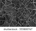 black and white vector city map ... | Shutterstock .eps vector #555800767