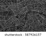 black and white vector city map ... | Shutterstock .eps vector #587926157