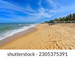 Brazilian northeast beach, Trancoso - Nativos Beach, Porto Seguro - Bahia state.Tropical Brazilian beach during summer.