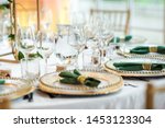 Luxury table set up for a...