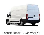 White delivery van, rear view