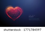 abstract heart shape. low poly... | Shutterstock .eps vector #1771784597