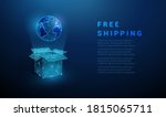 abstract open box and planet... | Shutterstock .eps vector #1815065711