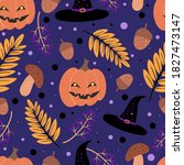 halloween seamless pattern... | Shutterstock .eps vector #1827473147
