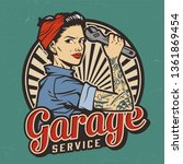 Vintage Garage Service Emblem...