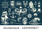 vintage maritime and nautical... | Shutterstock . vector #1655445817