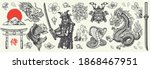 vintage japanese elements... | Shutterstock .eps vector #1868467951