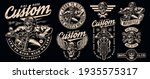vintage motorcycle monochrome... | Shutterstock .eps vector #1935575317