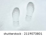 Footprints in fresh snow....