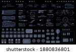 hud elements set. techno frames ... | Shutterstock .eps vector #1880836801