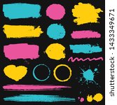 grunge stains  paint brush... | Shutterstock .eps vector #1433349671