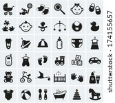 Collection Of 25 Baby Icons....