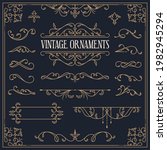 vector vintage ornaments  ... | Shutterstock .eps vector #1982945294