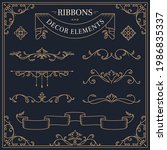 ribbons  decorative borders ... | Shutterstock .eps vector #1986835337