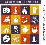 halloween icons. collection of... | Shutterstock .eps vector #321281717
