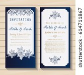 luxury wedding invitation card... | Shutterstock .eps vector #614711867