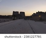 Small photo of Edfu, Egypt - Aug 25 2023: Picture showing part of the stunning Edfu Temple