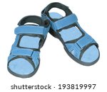 mens sandals blue isolated... | Shutterstock . vector #193819997