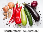 onion  garlic  cucumber ... | Shutterstock . vector #538026007