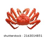 Red Alaskan King Crab, Isolated on white background