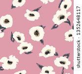 seamless floral pattern with... | Shutterstock .eps vector #1352648117
