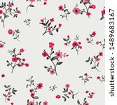 cute floral pattern in the... | Shutterstock .eps vector #1489683167
