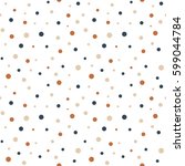 vector polka dots seamless... | Shutterstock .eps vector #599044784