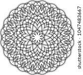 figure mandala for coloring... | Shutterstock .eps vector #1047483667
