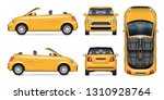 yellow car vector mockup for... | Shutterstock .eps vector #1310928764