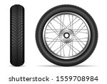 motorcycle tires isolated on... | Shutterstock .eps vector #1559708984
