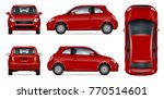 red car vector mock up for... | Shutterstock .eps vector #770514601