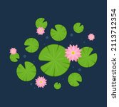 Lily Pad And Lotus Vector....