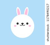 Cute Bunny Round Vector Graphic ...