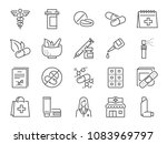 pharmacy icon set. included the ... | Shutterstock .eps vector #1083969797