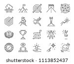 goal and achievement icon set.... | Shutterstock .eps vector #1113852437