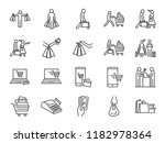 shopping icon set. included... | Shutterstock .eps vector #1182978364