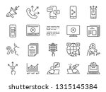 advertising line icon set.... | Shutterstock .eps vector #1315145384
