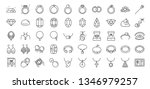 50 jewelry line icon set....