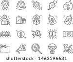 discount line icon set.... | Shutterstock .eps vector #1463596631
