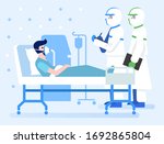 covid 19 infected patient rest... | Shutterstock .eps vector #1692865804