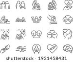 empathy line icon set. included ... | Shutterstock .eps vector #1921458431