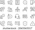 information line icon set.... | Shutterstock .eps vector #2065365317