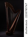 Harp isolated in low light  ...