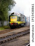 Small photo of Barrow Hill, Derbyshire, England - August 25th 2008: British Railways diesel locomotive Deltic D9009 "Alycidon" during a open day at Barrow Hill museum.