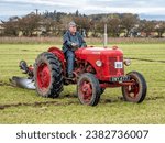 Small photo of Prestwick, South Ayrshire, Scotland - October 27th 2023: David Brown tractor and plough seen at the 59th Scottish Ploughing Championship