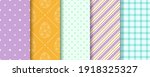 Set Of Easter Seamless Patterns....