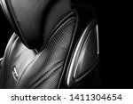 black leather interior of the... | Shutterstock . vector #1411304654