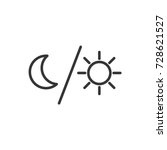 outline moon and sun  icon... | Shutterstock .eps vector #728621527