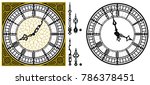 vector antique old clock with... | Shutterstock .eps vector #786378451