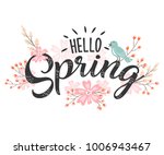 hello spring hand sketched... | Shutterstock .eps vector #1006943467